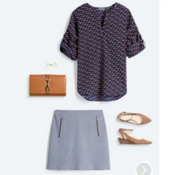 Market & Spruce Ivy Texture Blouse Size:M - Picture 4 of 6